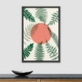 thumbnail image 3 of PixonSign Framed Canvas Print Wall Art Mid-Century Green Floral Forest Plant Red Circle Abstract Shapes Illustrations Modern Art Decorative Minimal for Living Room, Bedroom, Office - 16"x24" Black, 3 of 5