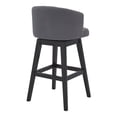 thumbnail image 4 of Saginaw 26" Counter Height Wood Swivel Tufted Barstool in Espresso Finish with Grey Fabric, 4 of 8