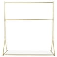 thumbnail image 6 of Gold Clothes Rack 2 Tiers Metal Freestanding Garment Rack Clothes Display Stand For Living Room Clothing Store Living Room Scarf Display Stand Display Scarves Silk Scarf Belts Accessories Retro Style, 6 of 13