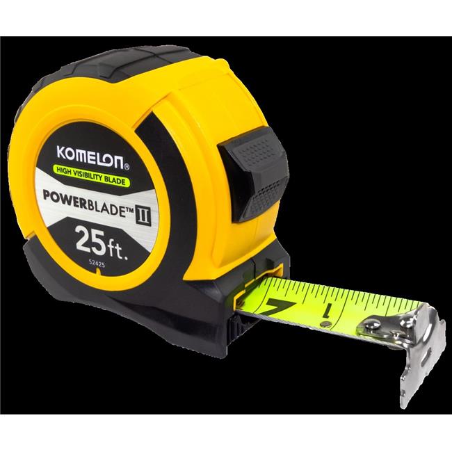 Komelon USA 52425 25 ft. x 1.06 in. Powerblade II Tape Measure, Black
