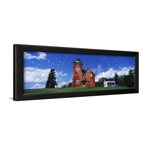 Two Harbors Lighthouse on Lake Superiors Agate Bay, Burlington Bay, Minnesota, USA, Framed Art Print Wall Art Sold by Art.Com