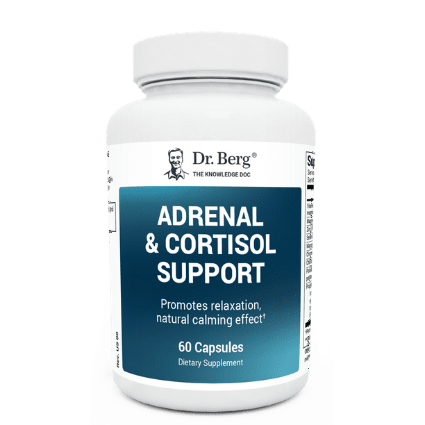 Dr. Berg Adrenal & Cortisol Support - Cortisol Manager Supplement, 60 ...