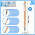 thumbnail image 7 of 100 Pcs Bamboo Pens Bulk Wooden Retractable Ballpoint Pen Black Ink 1mm Engraving Pens Gift Pen, 7 of 7