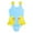 Sky Blue, variant on Xudanell Toddler Girl Swimsuit Yellow Print Pool Swimsuit Fashionable Cute Sling Breathable Girl Bathing Suit 12-18 Months Pink