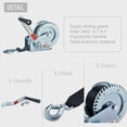 thumbnail image 6 of OPENROAD 1200lbs Hand Winch Boat Winch Black Strap | Hand Crank Winch with 10m (32ft) Black Strap Manual Winches | Two-Way Adjustable Boat Trailer Winch | Corrosion Resistant Towing Winches (1200lbs), 6 of 7