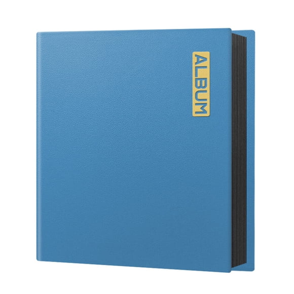Álbum de fotos Toystoory de PU A4 tipo adhesivo con película de protección a prueba de polvo Tarjeta blanca recargable azul/negra