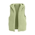thumbnail image 3 of uublik Fleece Vest for Women Green Casual Sleeveless Open Front Winter Warm Fuzzy Jacket with Pockets, 3 of 8