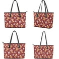 thumbnail image 3 of ZUXONGSY Gingerbread Man Snowflake Print Wallet and Purse Set Top Handle Handbag with Wristlet Wallet Set Lightweight Leather Tote Bag Hobo Bag with Purse for Women, 3 of 4
