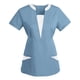 thumbnail image 2 of Penkiiy V-Neck Scrub Tops para mujeres: ajuste clásico, estiramiento de cuatro vías, exfoliación médica para mujeres antiarrugas, 2 of 3