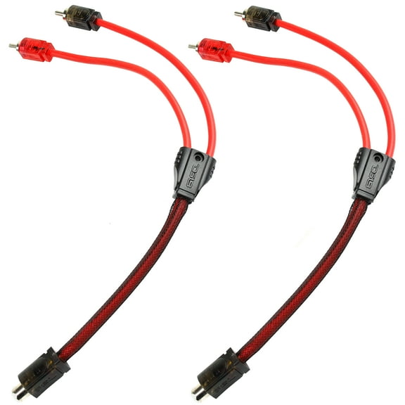 2 Pack 1F/2M RCA Cable Interconnect Audio Cable Competition Rated DS18 R1F2M