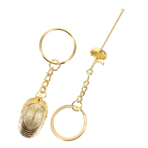 Minkissy 2pcs Vintage Mini Key Decoration Metal Golden Key Attachment Personal Use