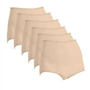 Bali Skimp Skamp Women`s Brief Panty - Best-Seller! (Pack of 6) 6 Mocha Mist
