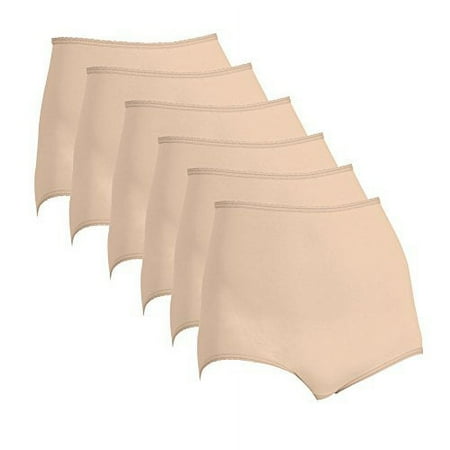 Bali Skimp Skamp Women`s Brief Panty - Best-Seller! (Pack of 6) 6 Mocha Mist