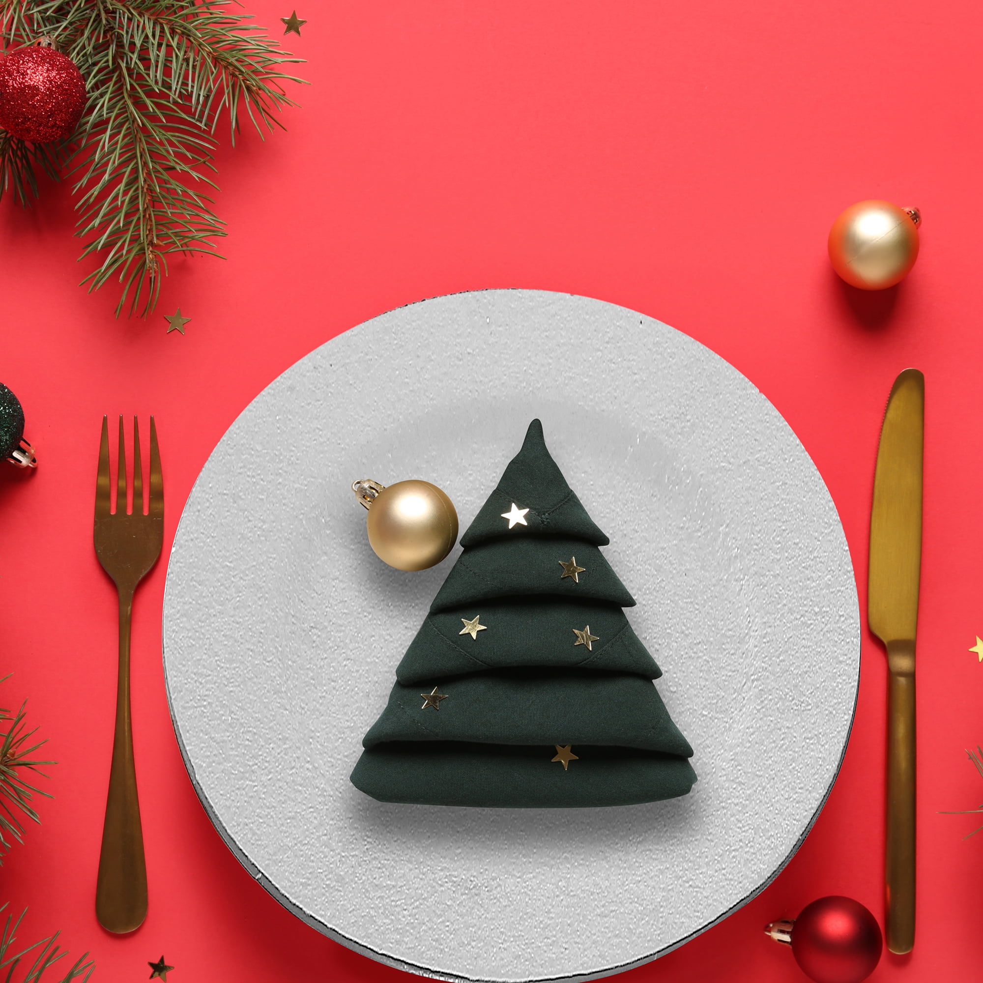 Assiette De Présentation (Paillettes) (Blanc) (33 Cm) - Lot De 12