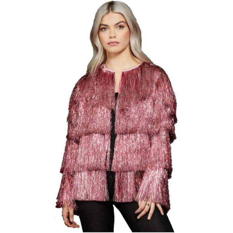 Tinsel Festival Jacket Fever Adult Pink Tinsel Festival Jacket Fever Adult Pink
