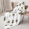 thumbnail image 3 of Hirioo Bee for Flannel Blanket, Cozy and Warm Throw for Bed or Couch ,Perfect for All Seasons-80"x60", 3 of 6
