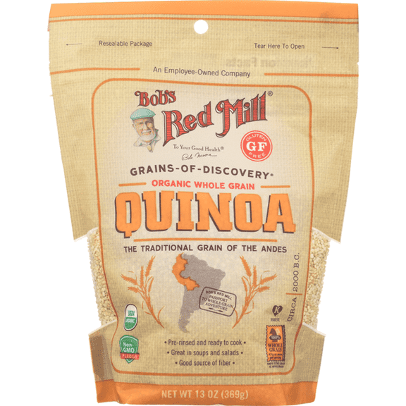 Bob's Red Mill Organic Whole Grain Quinoa - Case of 6 - 13 OZ