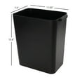 3Pack Black 4.5 Gallon Plastic Trash Can Wastebasket, Garbage