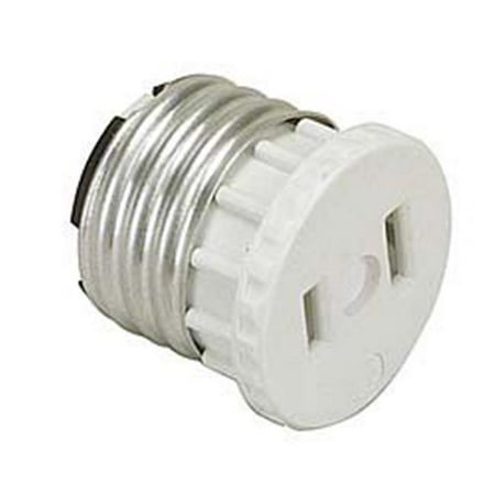 Leviton 125 15 Amp, 660 Watt, 125 Volt, 2-Pole, 2-Wire, Socket To Outlet Adapter