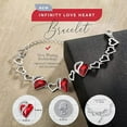 thumbnail image 3 of Leafael Infinity Love Heart Link Bracelets, Hypoallergenic Birthstone or Healing Stone Crystal Bracelet for Women, Silver Tone Jewelry Gifts for Her, 7-inch Chain and 2-inch Extender, 3 of 6