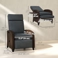 thumbnail image 3 of Outsunny Outdoor Recliner Chair with Adjustable Backrest, Cushion, Dark Grey, 3 of 10