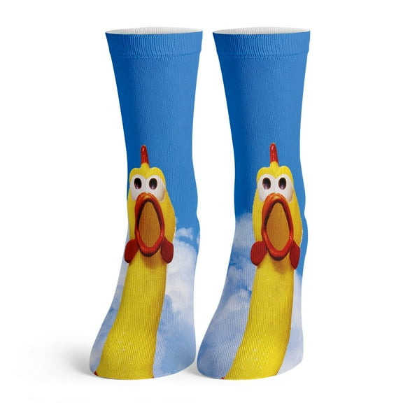 Function - Kids Cute Rubber Chicken Squeaky Toy Printed Socks - Fits Little and Bigger Kids Size 11-4