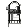 thumbnail image 6 of Metal Loft Bed with roof design and a storage box, Twin, Black, 6 of 13