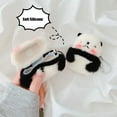 thumbnail image 2 of Furry Case for AirPods 3,Funny Cute 3D Cartoon Plush Kawaii Panda Design Fluffy Soft Warm Cover Case Carrying Charging Box with Keychain Accessories Protective Case (AirPods 3, Panda), 2 of 5