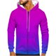 thumbnail image 1 of Sudadera con capucha para hombre, informal, a la moda, con cremallera, estampado degradado, manga larga, sudadera con capucha, blusa de poliéster para hombre, 1 of 4
