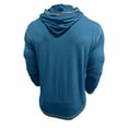 thumbnail image 6 of Txeol Henley Hoodie Shirts for Men Casual Long Sleeve Pullover Fall Winter Hooded Sweatshirt with Pocket,Blue XXL, 6 of 9