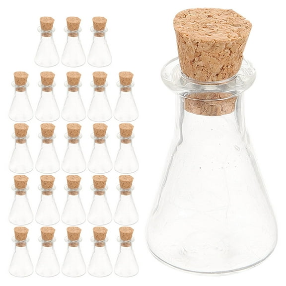 ETHZZLE Glass Containers 24Pcs 1.1X0.6X0.6In