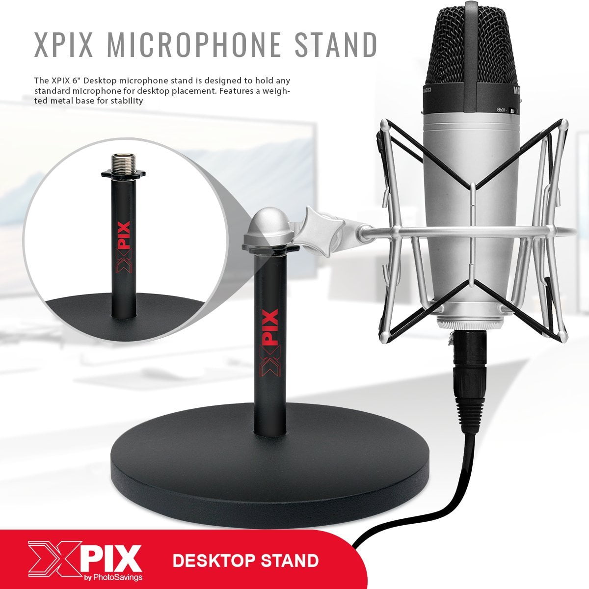 AKG AKG-3354X00010-B-KIT2633-NFBA Pro Audio C1000s Small Diaphragm Condenser Microphone with Mic Stand