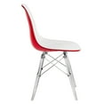 thumbnail image 3 of LeisureMod Cresco Molded Dining Side Chair - Acrylic Base Modern Accent Chair, Kitchen and Dining Stool, Set of 4, 3 of 7