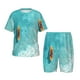thumbnail image 1 of Fotbe Tranquil Ocean Canoe Journey Pijama Estampada de 2 Piezas para Niños – Ropa de Dormir de Manga Corta Cómoda para Niños y Niñas, Camiseta y Shorts de Algodón-X-Large, 1 of 6