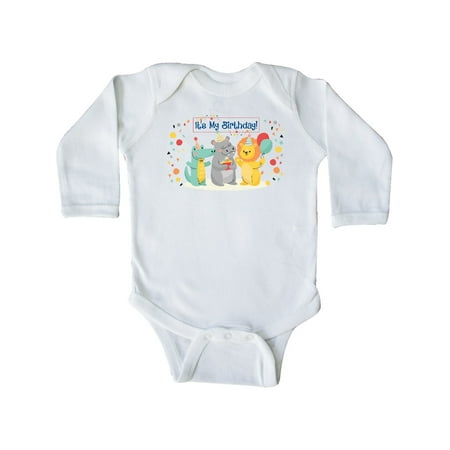 

Inktastic It s My Birthday Gift Baby Boy or Baby Girl Long Sleeve Bodysuit