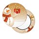 thumbnail image 2 of Disketp Christmas Snowman Gift Funda Redonda para Taburete, Funda de Cojín para Silla de Bar Suave y Elástica-14 inch, 2 of 7