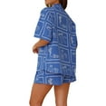 thumbnail image 2 of Gupgi Ensemble Graphique pour Femmes 2 Pcs Shorts Manches Courtes Col en V Blouse Shorts Amples Tenue de Vacances d'Été, 2 of 9