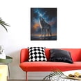 thumbnail image 4 of Sikiie Lonely Night Sky Wolf Print Canvas Decorative Hanging Painting, Anti-shrinkage Hanging Frame, Suitable for Home, Office Wall Decorations, 4 of 6