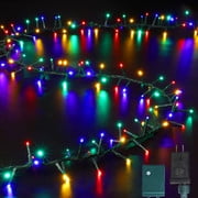 500 LED String Lights - Outdoor & Indoor Plug-in Twinkle Fairy Lights, 46ft 500 LEDs, Multicolor, Waterproof, 16 Modes
