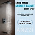 thumbnail image 4 of ANZZI Mezzo Series 1-Handle 1-Spray Tub and Shower Faucet in Oil-Rubbed Bronze, 4 of 8