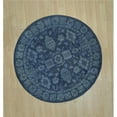 thumbnail image 1 of EORC IE85BL6X6R 6 ft. Overdyed Traditional Round Area Rug, Blue, 1 of 9
