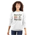 thumbnail image 3 of Burn Fat Not Oil Cycling Vintage Unisex Plus Fleece Graphic Sweatshirt Brisco Brands 2X, 3 of 5