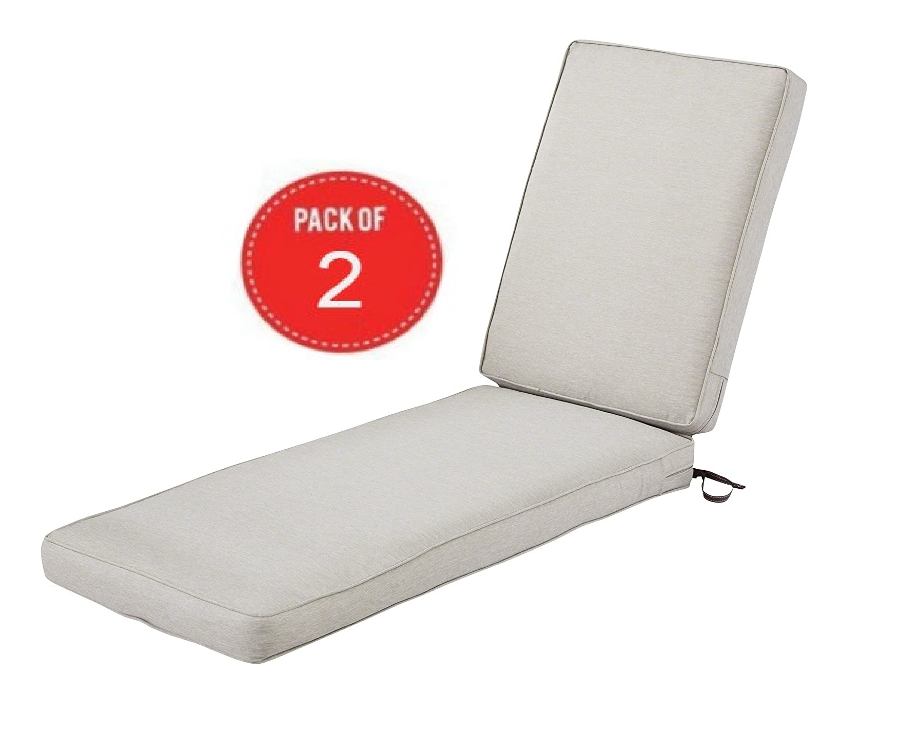 Classic Accessories Montlake Patio FadeSafe Chaise Lounge Cushion, Grey