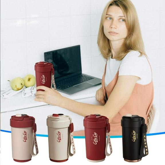 Nsxcdh 316 Stainless Steel Coffee Mug Insulated 12hr Hot 24hr Cold 20oz Leakproof Flip Lid Handle Portable Direct Drink Sport Office Travel Home Mug Gift Christmas Gifts for Grandkids