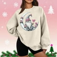 thumbnail image 2 of Sweatshirt for Women Fashion Thin Fleece Round Neck Christmas Graphic Print Loose Sweatshirt Long Sleeve Winter Sweatshirt, 2 of 5