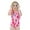 Hot Pink, variant on WOYY Toddler Girls Strawberry Print Ruffle One-Piece Swimsuit Swimwear, Sizes 3-10