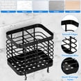thumbnail image 5 of Rirool Toothbrush Holder for Bathroom, Wall Mounted Stainless Steel Toothbrush and Toothpaste Holder, Bathroom Organizer with Drainage Holes, 2 Slots, Black, 5 of 9