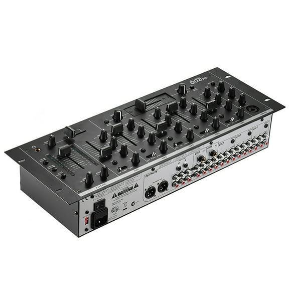 Aibecy DJ Rack Mount Stereo Mixer Professional 5-Channel Mixing Console