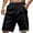Black, variant on Mingw Mens Shorts Men Versatile Retro Flax Breathable Drawstring Elastic Waist Beach Shorts