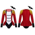 thumbnail image 2 of iiniim Girls Ringmaster Circus Show Long Sleeve Tassel Cap Tailcoat Gymnastics Leotard with Bowknot Red 4, 2 of 7